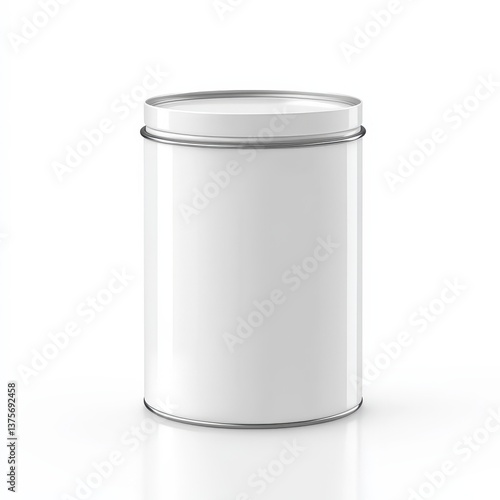 Wallpaper Mural Blank White Metal Tin Can Packaging Mockup for Branding Design Ideal for Tea Coffee or Food Products Torontodigital.ca