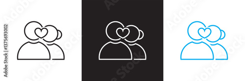 Honeymoon icon collections. Design for decoration, sticker, icon, kids etc. Vector illustration. isolated on white and black background. EPS 10