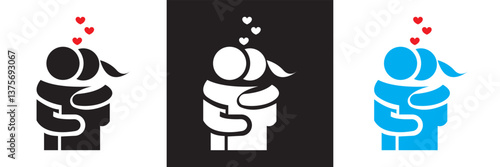 Honeymoon icon collections. Design for decoration, sticker, icon, kids etc. Vector illustration. isolated on white and black background. EPS 10