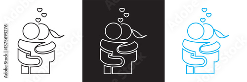 Honeymoon icon collections. Design for decoration, sticker, icon, kids etc. Vector illustration. isolated on white and black background. EPS 10