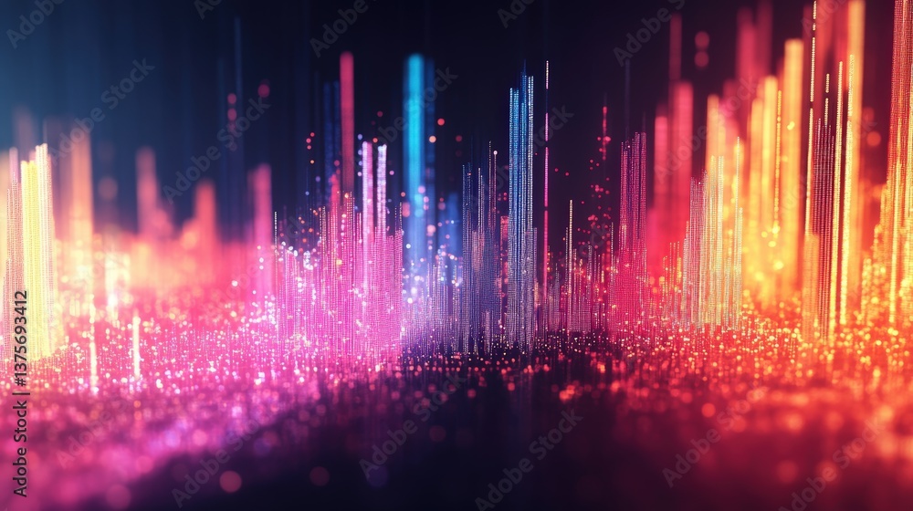 Vibrant cityscape illuminated by neon lights creating a lively atmosphere for urban nightlife and culture Vibrant cityscape illuminated by neon lights creating a lively atmosphere for urban nightlife and culture