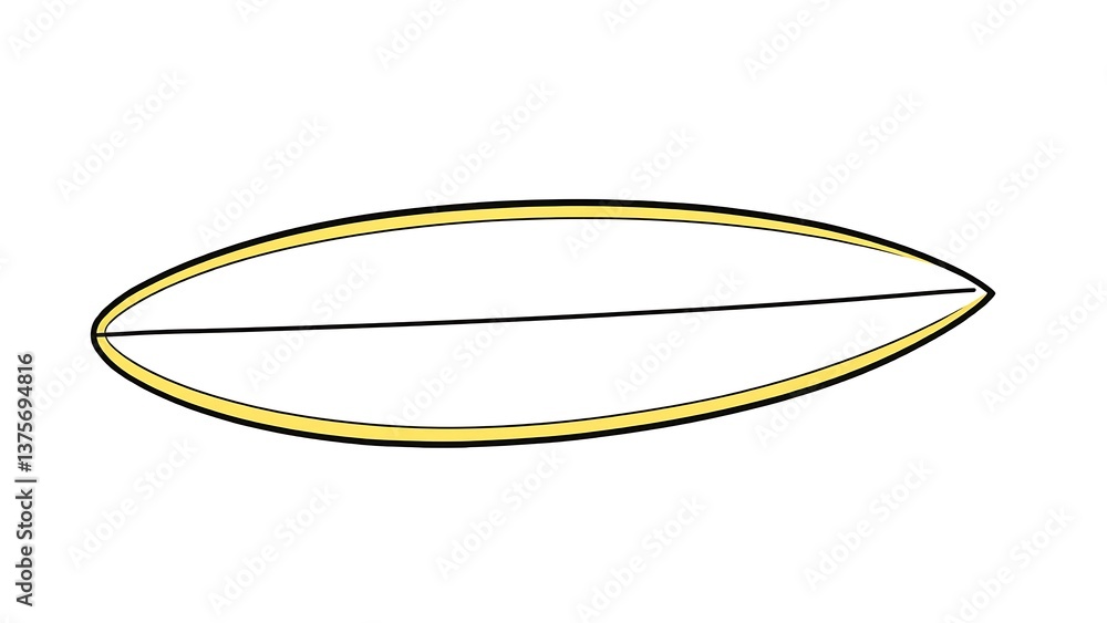 Surfboard Isolated on white Background Surfboard Isolated on white Background