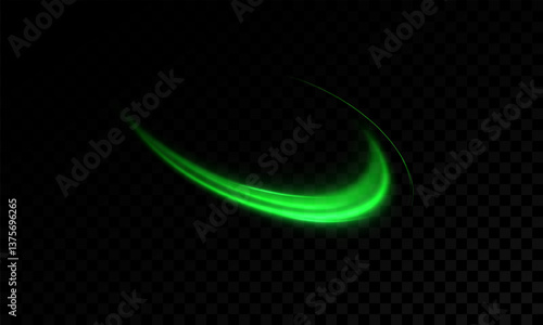 Green neon ring. Glowing circle. Glow effect. Round light frame. abstract light lines of movement and speed. Abstract light lines of movement and speed. light green ellipse.	