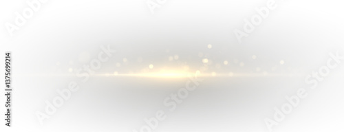 Yellow line light effect. Golden glowing neon lines.Png the golden glow of dust and glare. Flash of light. gold dust bokeh. Gold confetti shimmers on a dark background.	
