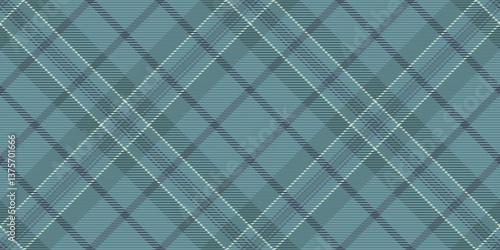Elegant diagonal plaid pattern in muted teal and gray tones.  Perfect for textile design, website backgrounds, or stylish stationery.