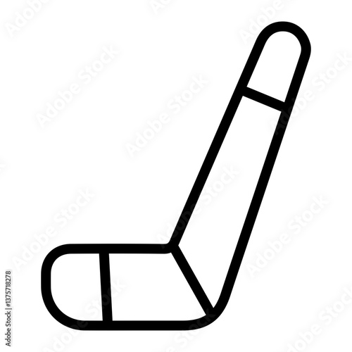 Hockey Stick Icon Line