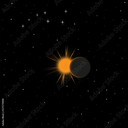sunset, blackout, space