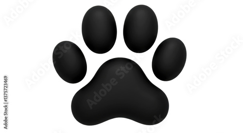 Isolated Dog Paw Print