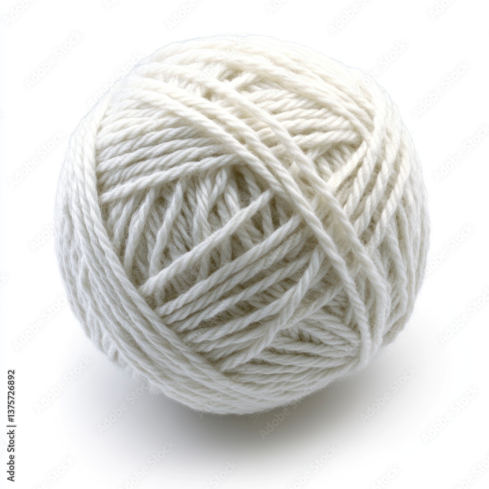Off White Ball of Yarn Close Up for Knitting Project Off White Ball of Yarn Close Up for Knitting Project