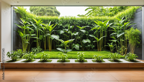 Lush Indoor Garden Design with Modern Aesthetics