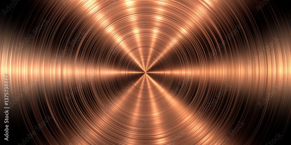 Shiny copper circular abstract pattern background Shiny copper circular abstract pattern background