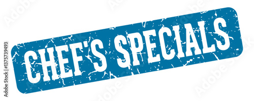 chef's specials rectangular sign. chef's specials stamp