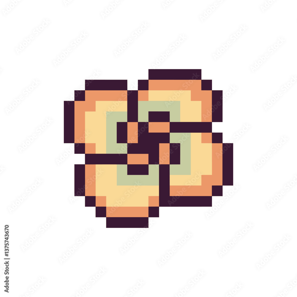 Fototapeta premium flower retro pretty pixel art