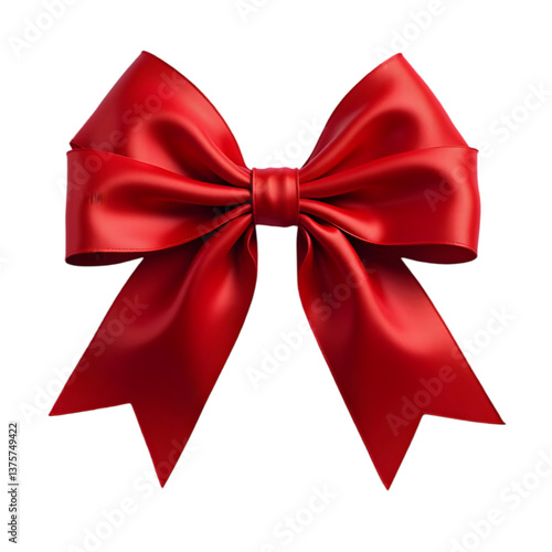 red bow isolated on white