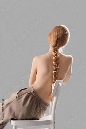 Beautiful young woman with ...