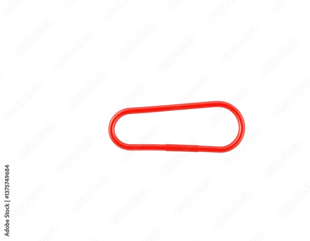 Red loop shape on transparent background Red loop shape on transparent background