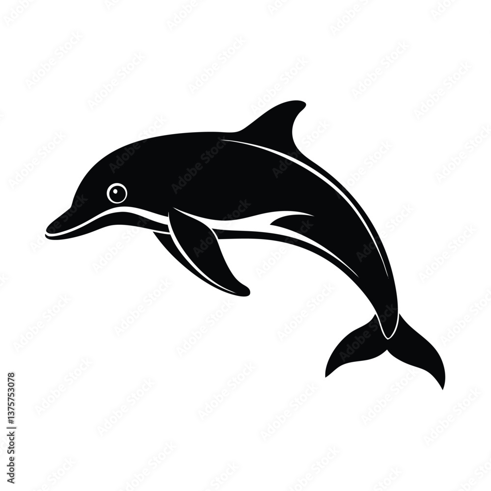 Dolphin vector silhouette Dolphin vector silhouette
