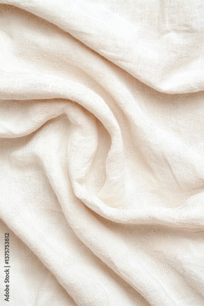 A white poster with a crumpled and creased paper texture is isolated on a white background A white poster with a crumpled and creased paper texture is isolated on a white background