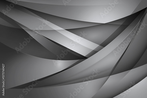 Obraz na płótnie Abstract gray waves create sophisticated and neutral background, perfect for modern designs. smooth curves and gradients evoke sense of calm and elegance w salonie