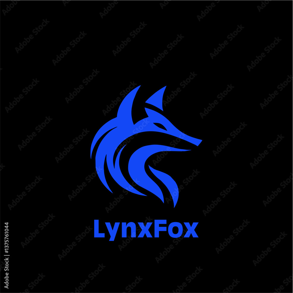 Sharp-edged Sharp-edged modern fox head silhouette in minimalist vector logo style Sharp-edged Sharp-edged modern fox head silhouette in minimalist vector logo style