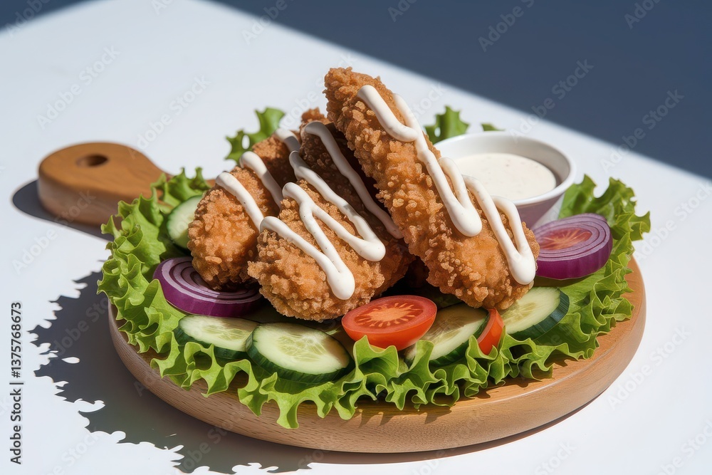 Pub Style, Popcorn Chicken With Dipping Sauce Pub Style, Popcorn Chicken With Dipping Sauce
