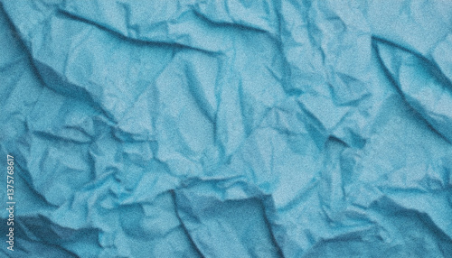 Wallpaper Mural Crumpled light blue paper providing textured, grainy surface with intricate wrinkles, delivering abstract background suitable for graphic design projects Torontodigital.ca