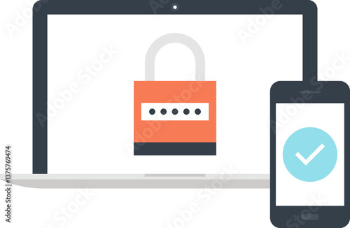 Security flat web icon concept