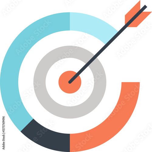 Targeting flat web icon concept