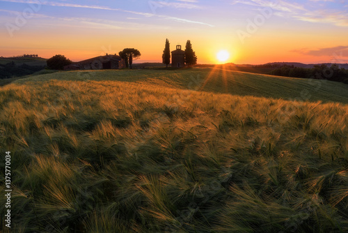 Colline Toscane al tramonto