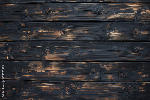 Obraz na płótnie Burnt wood texture with grunge appearance, showcasing blackened and charred surfaces. unique patterns and colors create dramatic and rustic aesthetic w salonie