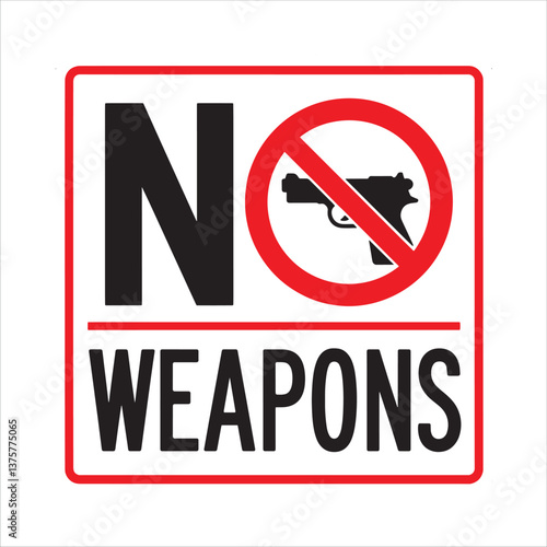 No firearms sign Vector