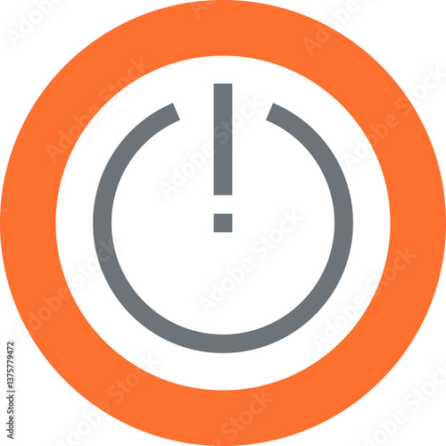 power switcher flat line web icon concept