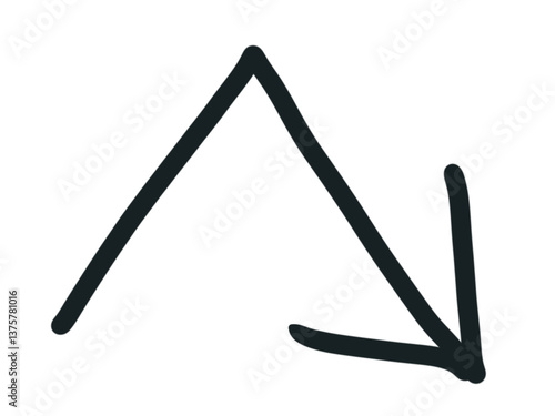 急下降する矢印