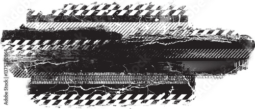 Grunge textured banner with rough edges. Halftone dots texture. Overlay grunge texture . Simply place texture over any object to create grunge effect . Banner with scratched surface for your design