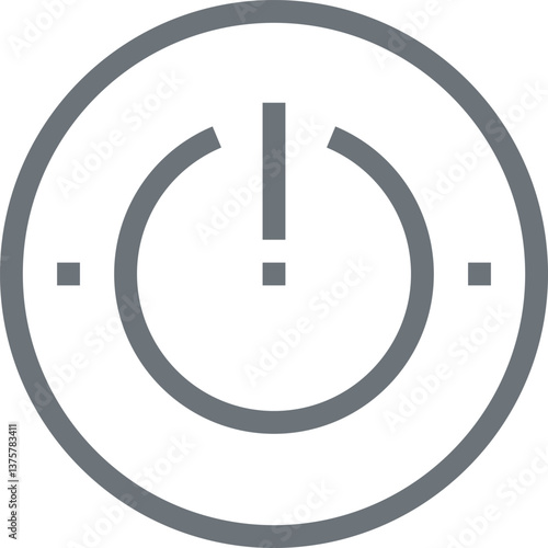 power switcher flat line web icon concept
