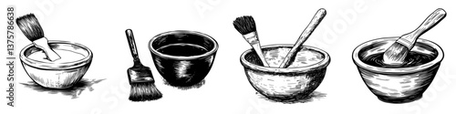 Artistic tools and materials arranged on a surface for creative painting projects in a studio setting