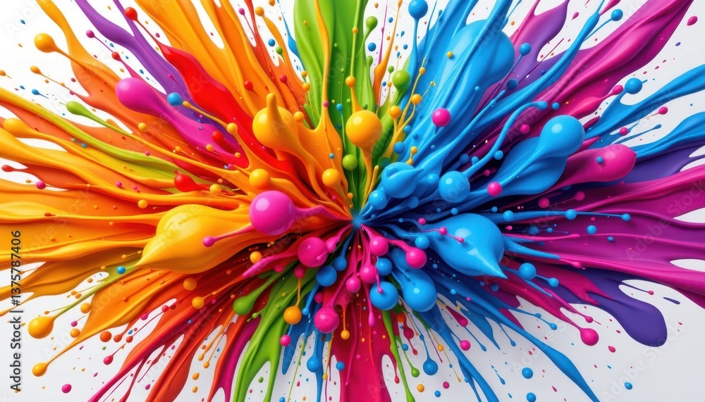 A dynamic and vibrant header illustration depicting exploding liquid paint in a rainbow of colors, with energetic splashes and swirls creating a captivating panorama. A dynamic and vibrant header illustration depicting exploding liquid paint in a rainbow of colors, with energetic splashes and swirls creating a captivating panorama.