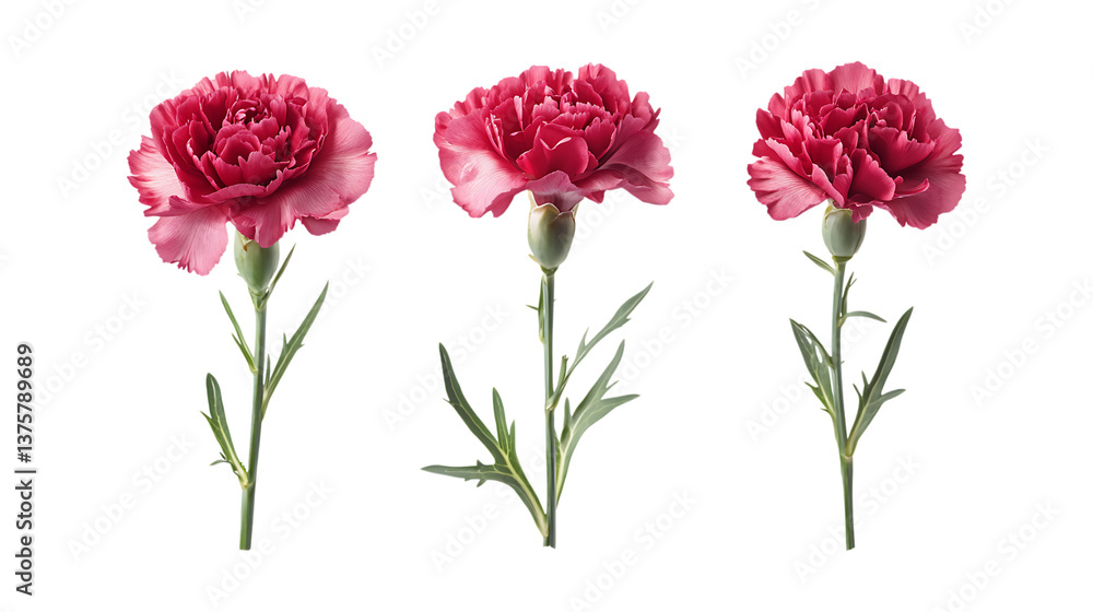 Pack of Carnation set Against Transparent Background for Floral Branding, Wedding Decoration, or Botanical Design Projects Pack of Carnation set Against Transparent Background for Floral Branding, Wedding Decoration, or Botanical Design Projects