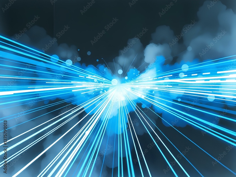 Fototapeta premium abstract blue background with rays