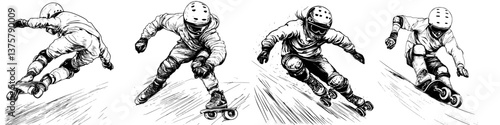 Skateboarder performs dynamic tricks on a ramp during a sunny afternoon session at a local skate park in summer
