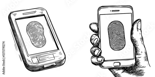 Fingerprint scanning technology used on mobile devices for security and convenience during authentication