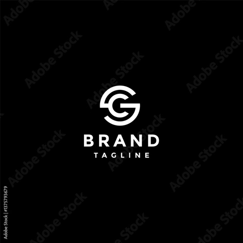 Rounded Initial SCG Letter Line Logo Design. Initial SCG Letters Circle Lines Logo Design.