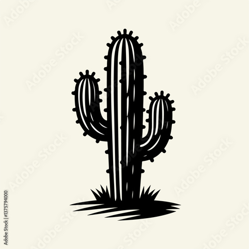 Cactus silhouette, Cactus vector
