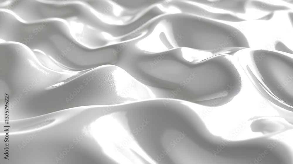 Fototapeta premium Abstract White Flowing Texture Background