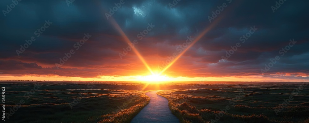 Dark clouds sunset horizon with fiery clouds and glowing sky concept. A breathtaking sunset over a tranquil river landscape. Dark clouds sunset horizon with fiery clouds and glowing sky concept. A breathtaking sunset over a tranquil river landscape.
