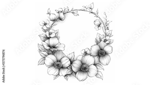 Magic Flowers: Relaxing Coloring Pages for Adults and Teens" w stylu vintage