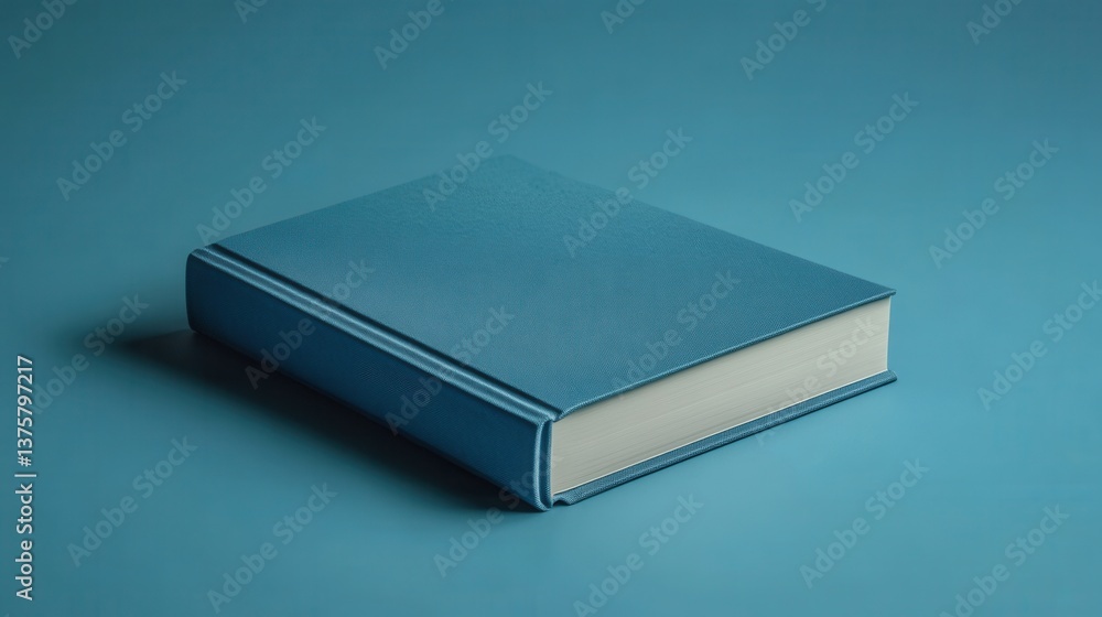 A simple, elegant blue book rests on a textured background, showcasing its clean lines and modern design. A simple, elegant blue book rests on a textured background, showcasing its clean lines and modern design.