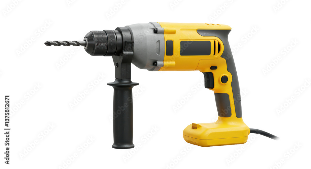 Isolated Heavy Duty Corded Power Drill with Side Handle Isolated Heavy Duty Corded Power Drill with Side Handle