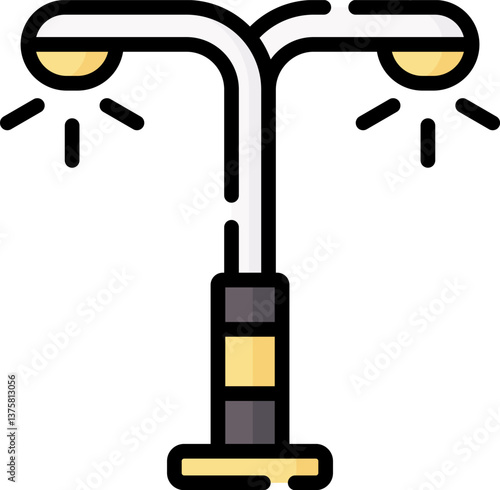 street light Illustration on a white background
