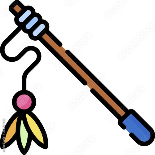 teasing stick Illustration on a white background